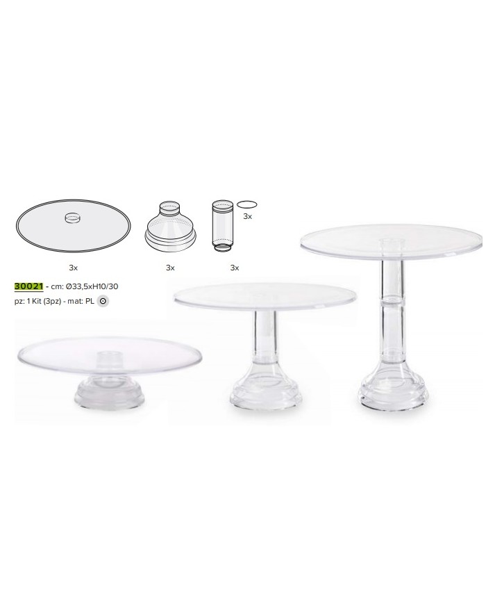 KIT PRATO ALZATINA  D33,5 X H20 - 30021