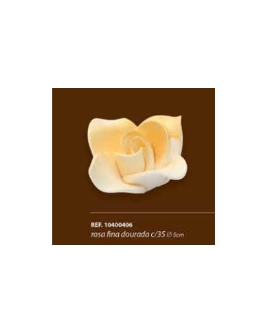 ROSA FINA DOURADA C/35 BRANCO - 10400406B