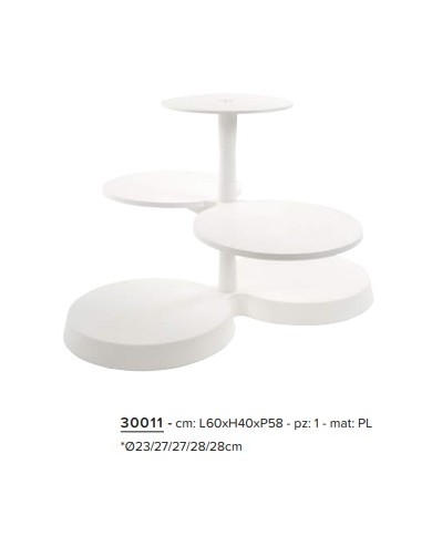 SUPORTE P/BOLOS 5 ANDARES BRANCO-30011