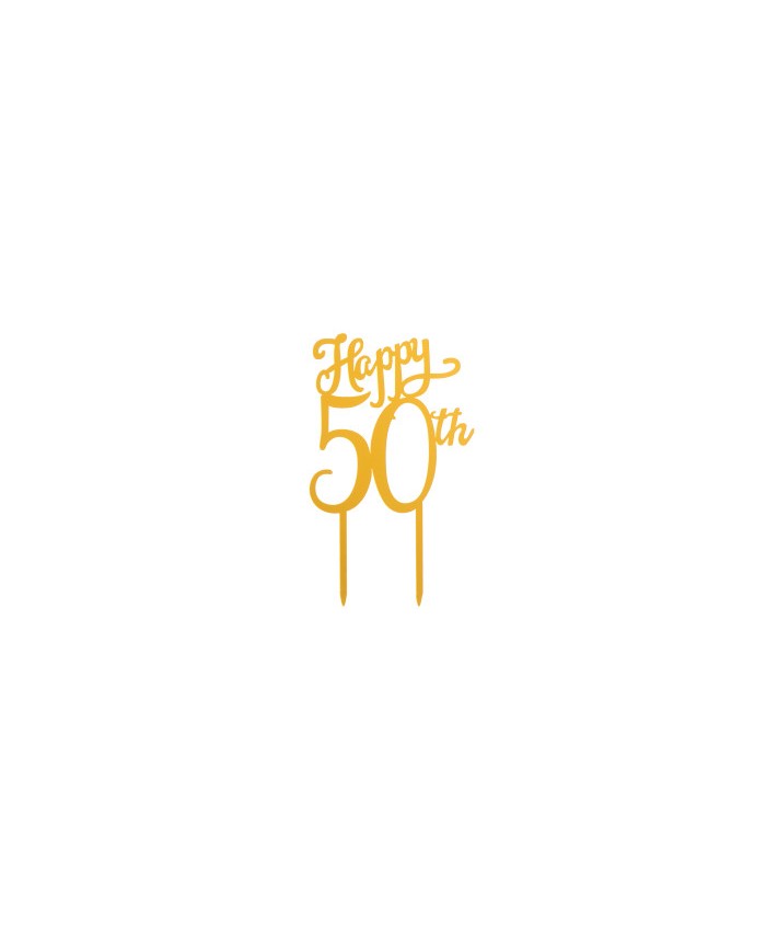 TOPPER 50 ANIVERSÁRIO 16X10CM - 354106