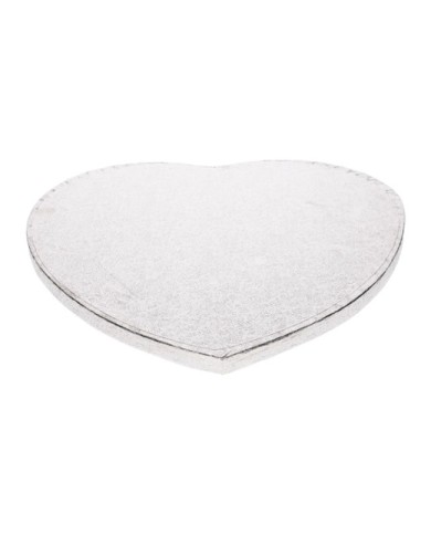 PRATO FORRADO PRATA CORAÇÃO 30 CM  - HRT11