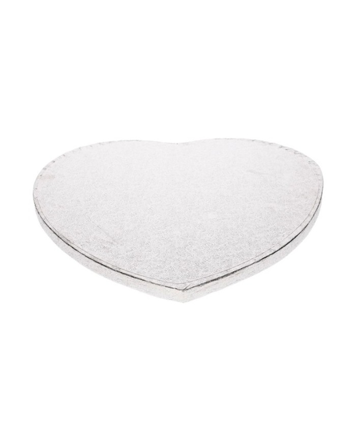 PRATO FORRADO PRATA CORAÇÃO 30 CM  - HRT11