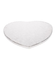 PRATO FORRADO PRATA CORAÇÃO 30 CM  - HRT11