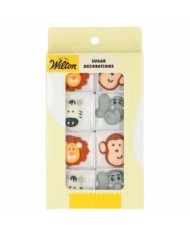 DE68954 - 8 DECORAÇÕES EM AÇÚCAR ANIMAIS SAFARI (WILTON)