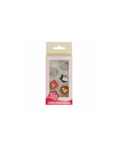 FC00682- 12 DECORAÇÕES ANIMAIS DA SELVA
