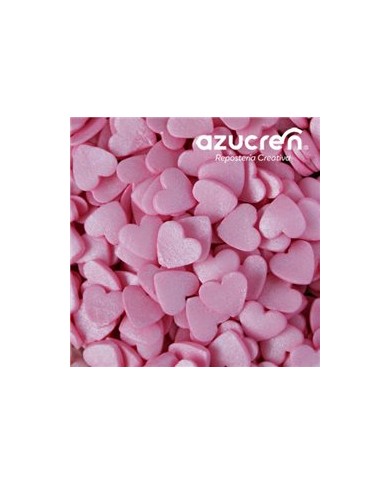 AZ01380 - CORAÇÕES EM AÇÚCAR ROSA 60 GR (SEM E171)