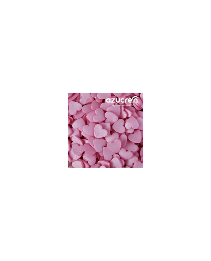 AZ01380 - CORAÇÕES EM AÇÚCAR ROSA 60 GR (SEM E171)