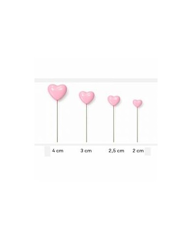 AZ02041 - KIT 20 CORAÇÕES ROSA DECORATIVOS