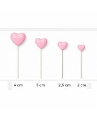 AZ02041 - KIT 20 CORAÇÕES ROSA DECORATIVOS
