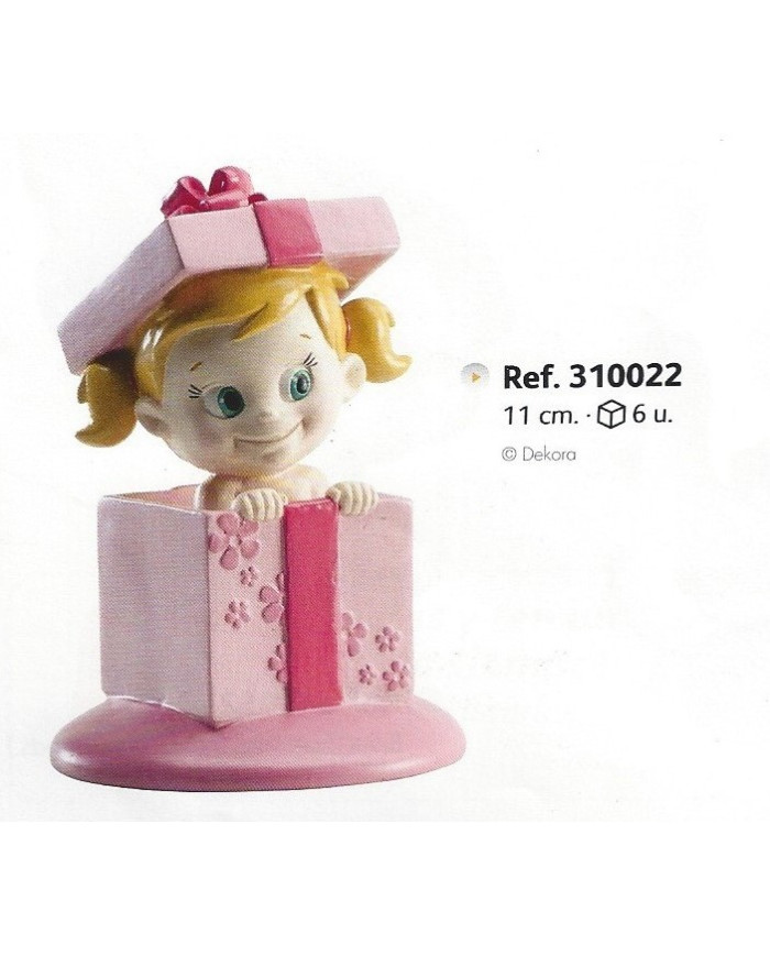 310022 - MENINA BATIZADO C/REGALO 11 CM (D)