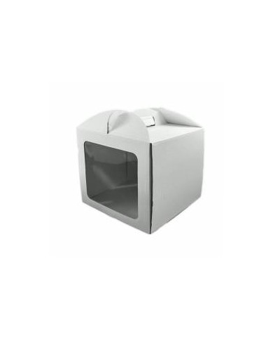 AZ01968 - CAIXA DE BOLO COM PEGA E JANELA 30 x 30 x 25