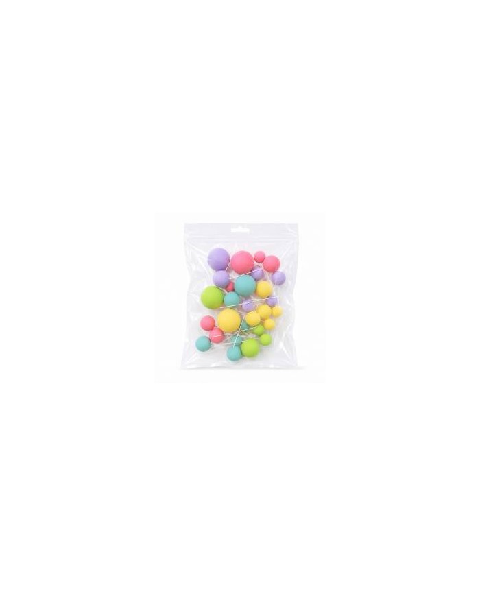 AZ02089 - SET 30 BOLAS DECORATIVAS PASTEL