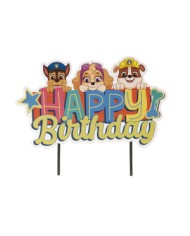 354162 - CAKE TOPPER FELICIDADES PAPÁ NEGRO - 15.6 X 10CM