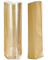 MF25104- BOLSA FRONTAL TRANSPARENTE E REVERSO KRAFT 140X305 MM  (100 UNID)
