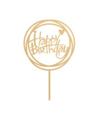 354173- CAKE TOPPERS PARABÉNS NEGRO 11X14CM