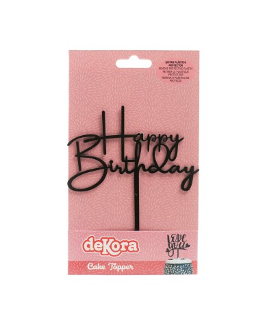 Topper Happy Birthday Black - 354136