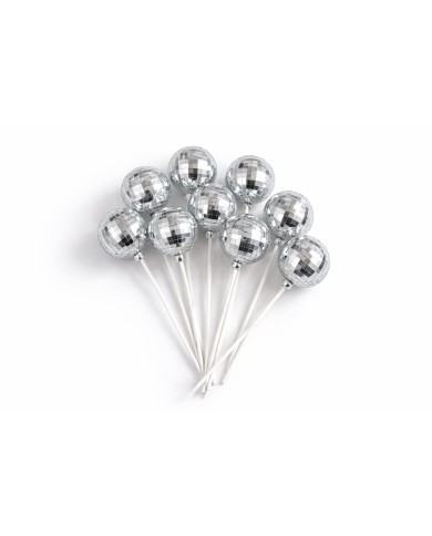 BOLAS DE DECORAÇÃO ESPELHADAS PRATA C/20 UN