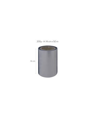 535412 - PVC ROLLO TRANSPARENTE  50 M x H14 CM  - 200µ (ACETATO)