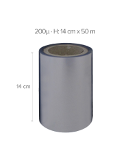 535412 - PVC ROLLO TRANSPARENTE  50 M x H14 CM  - 200µ (ACETATO)