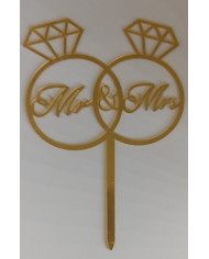 A0382- TOPPER DOURADO MR & MRS