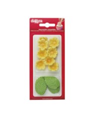 230058 - BLISTER AÇÚCAR 7 MARGARIDAS VERMELHAS E 5 FOLHAS