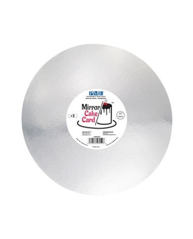 BASE EFEITO ESPELHO PRATA 30 CM (3UN) - CMRS924