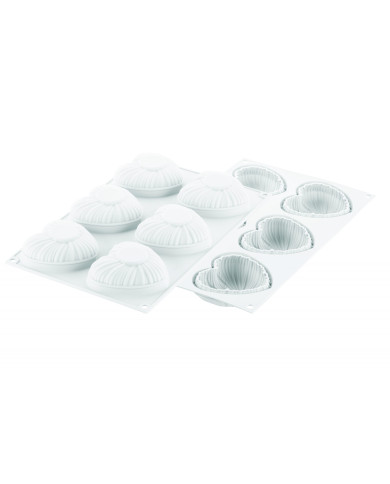 MF11148 - MOLDE SILIKOMART 6 CORAÇÕES