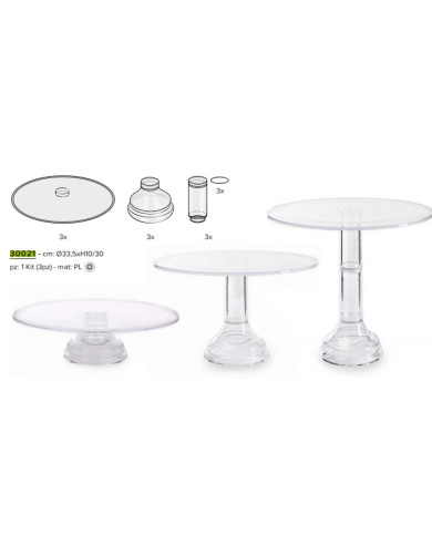 KIT PRATO ALZATINA  D33,5 X H20 - 30021