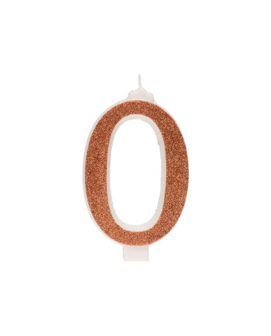 345360 - VELA OURO C/PURPURINA H13CM Nº0