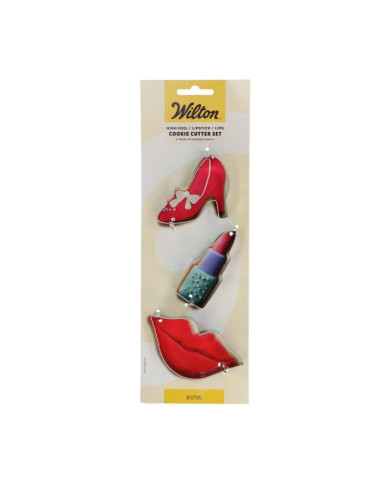 DE91219 - SET 3 CORTADORES SALTO ALTO - BATOM - LÁBIOS WILTON