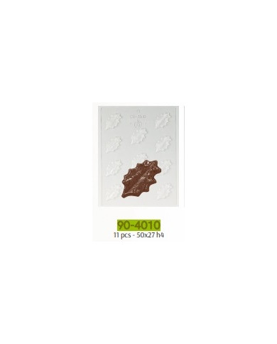 POLYETHYLENE MOULD SINGLE HOLLY LEAF 90-4010