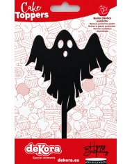 354204 - CAKE TOPPER FANTASMA NEGRO 10 X 16 CM