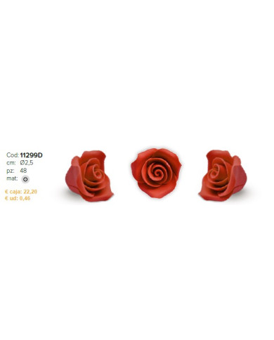 11299D - ROSA VERMELHA 2,5CM (48 UNID)