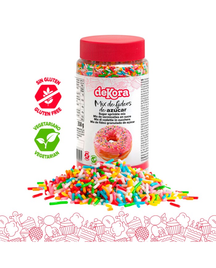 440034 - FIDEO MIX AÇÚCAR MULTICOLOR 350 GR