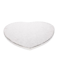 PRATO FORRADO PRATA CORAÇÃO 30 CM  - HRT11