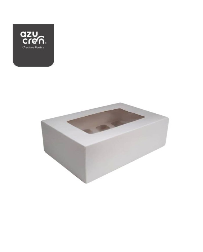 AZ01578 - CX BRANCA P/ 12 MINICUPCAKE 24 X 17 X 7,50