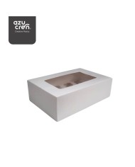 DE88278 - CX BRANCA P/ 6 CUPCAKE 24 X 16.7 X 7,50