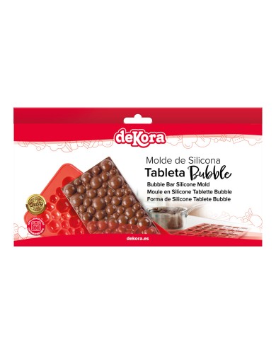 526154 - MOLDE SILICONE P/ TABLET CHOCOLATE C/ BOLHAS