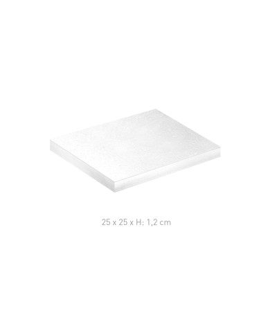 540360 - BASE BRANCA QUADRADA 25X25X 1.2CM