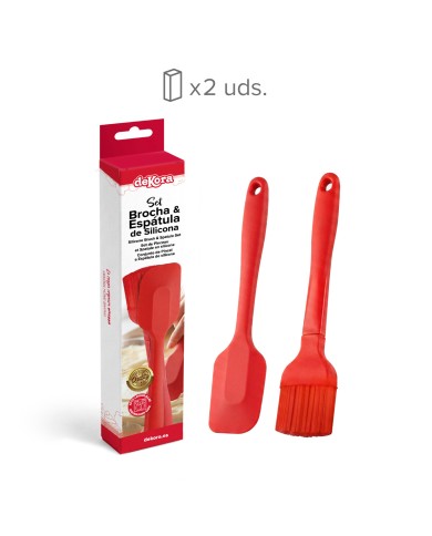 641000 - CONJUNTO  PINCEL + ESPÁTULA DE SILICONE HOME BAKING