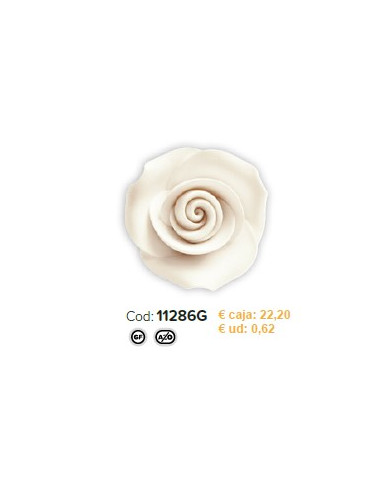 ROSA D3,3CM AÇÚCAR BRANCA - REFª 11286G