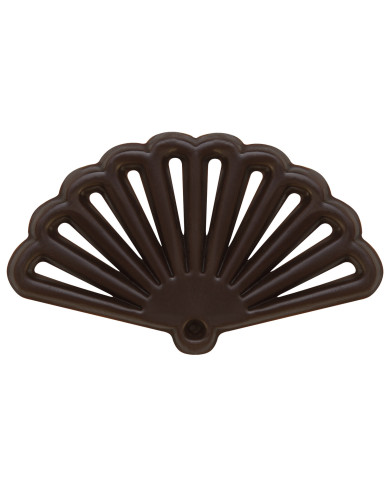 427848 - DECORAÇÃO CHOCO NEGRO LEQUE ORIENTAL 5.9X3.5CM
