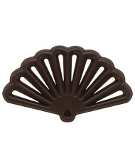 427848 - DECORAÇÃO CHOCO NEGRO LEQUE ORIENTAL 5.9X3.5CM