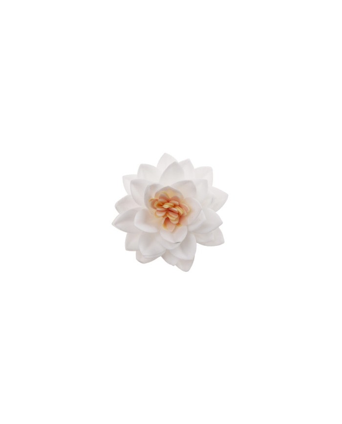 126155 - FLOR OBREIA LOTUS BRANCA 7CM (15)