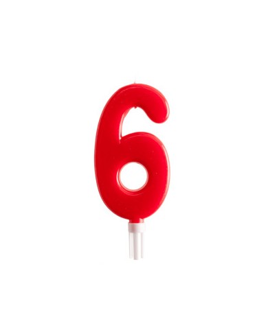 345283 - VELA VERMELHA 15CM Nº 6