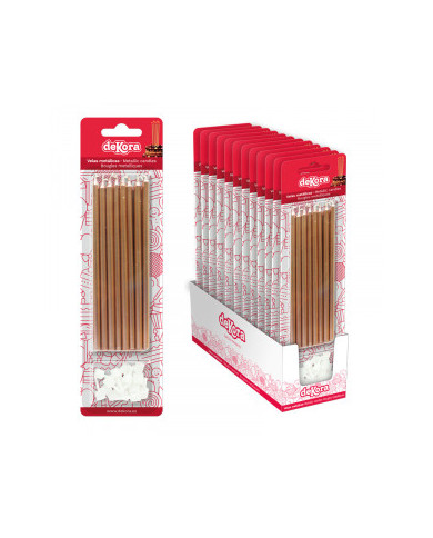 VELA METALICA BRONZE - BLISTER C/16  C/12 UN - 345331