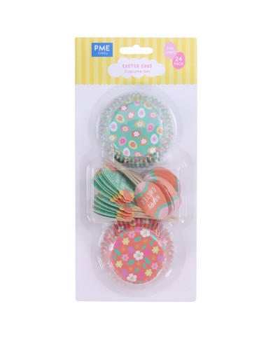 EA24CUT014- CAPSULAS E TOPPERS P/ CUPCAKES OVOS PÁSCOA (48UNID)