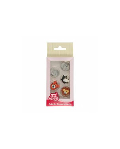 FC00682- 12 DECORAÇÕES ANIMAIS DA SELVA