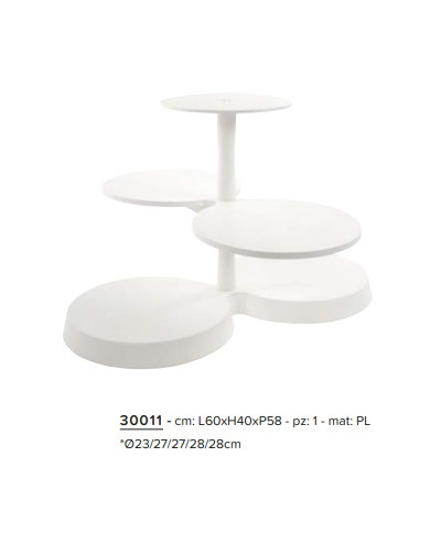 SUPORTE P/BOLOS 5 ANDARES BRANCO-30011