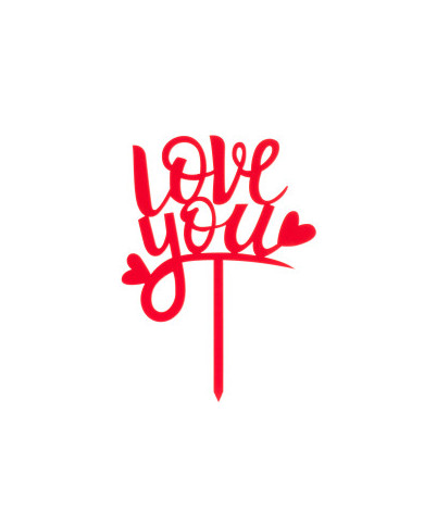 354113 - TOPPER LOVE YOU 13,5X10CM
